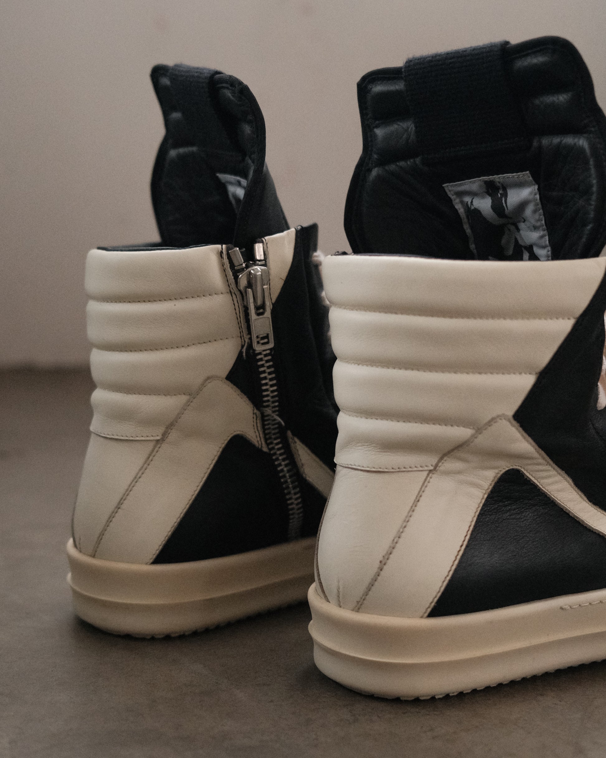 Rick Owens FW15 Geobasket Sneakers.