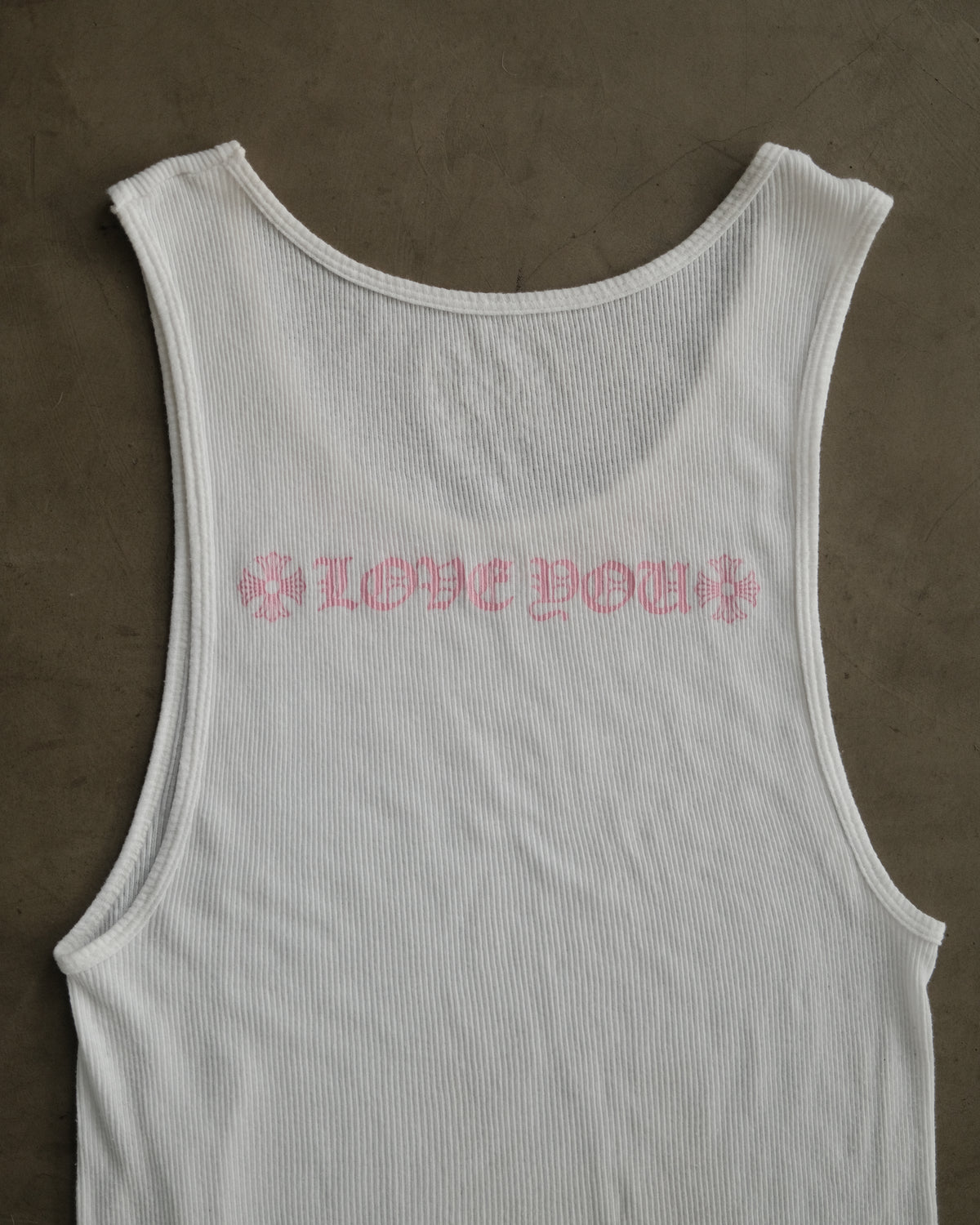 CHROME HEARTS SS25 “Love You” Rib Tank