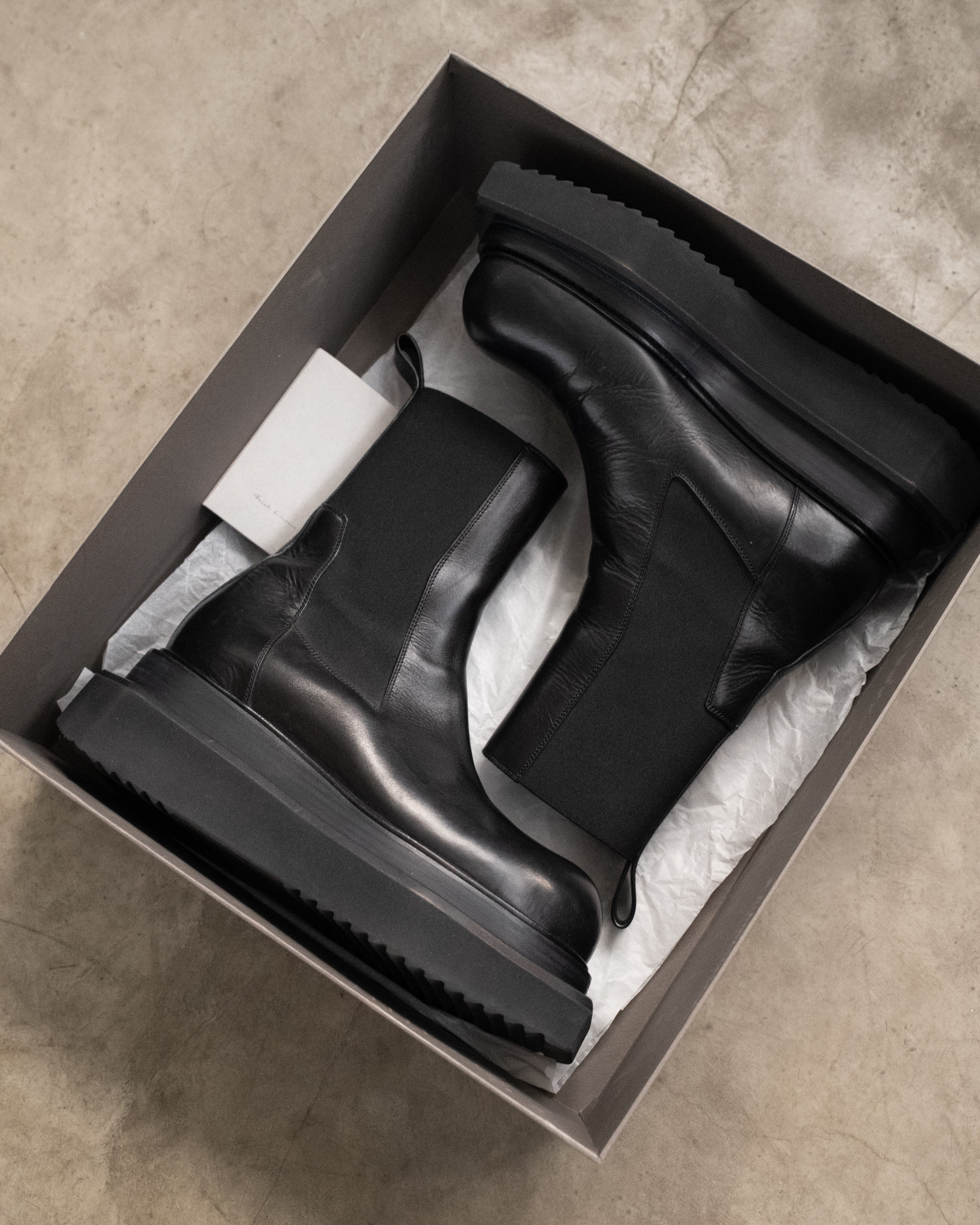 RICK OWENS Beatle Turbo Cyclops Boots – Around The Shoes