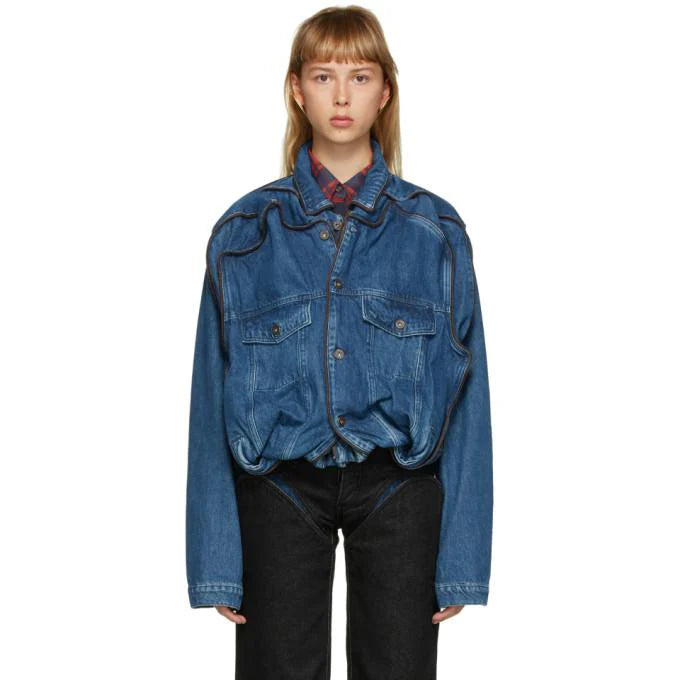 Y/PROJECT Navy Denim Pop Up Jacket