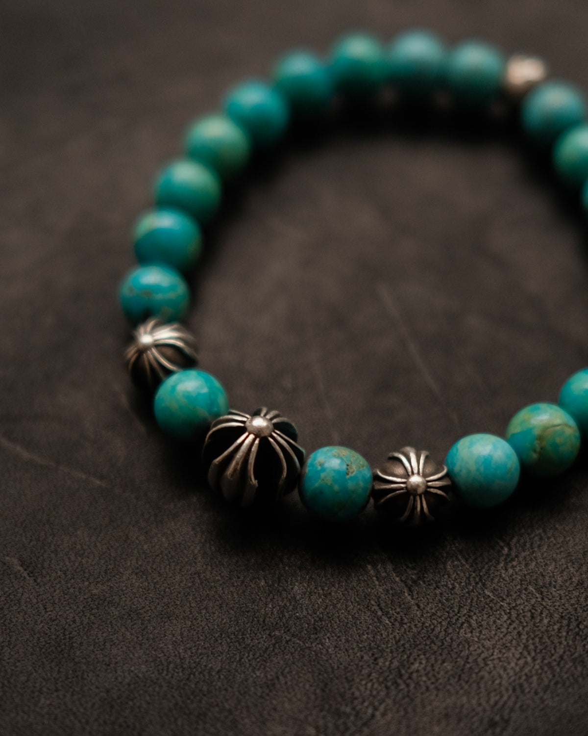 Chrome Hearts Turquoise Bead Bracelet