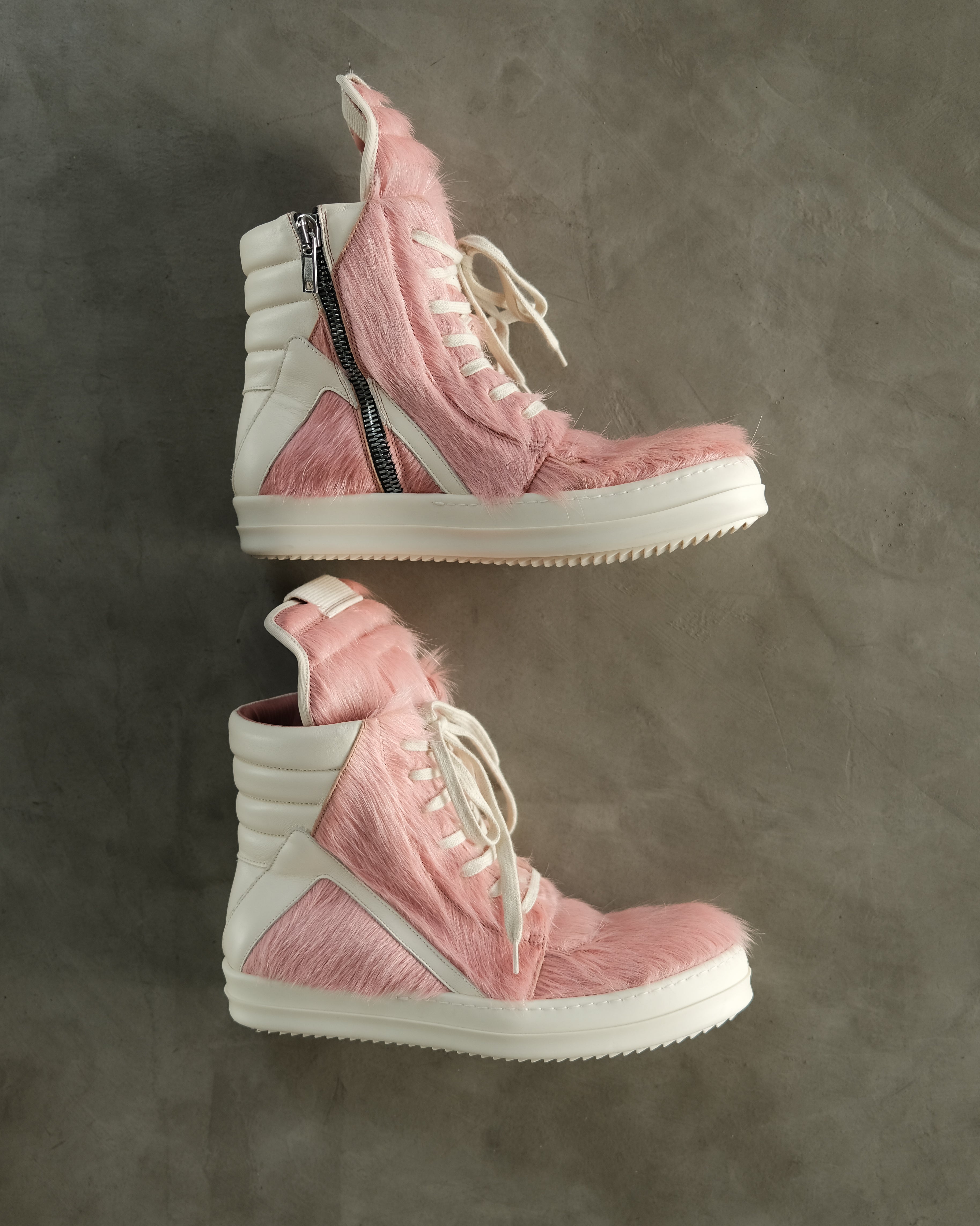 SS23 RICK OWENS Long Hair Geobasket In Dirty Pink – Around