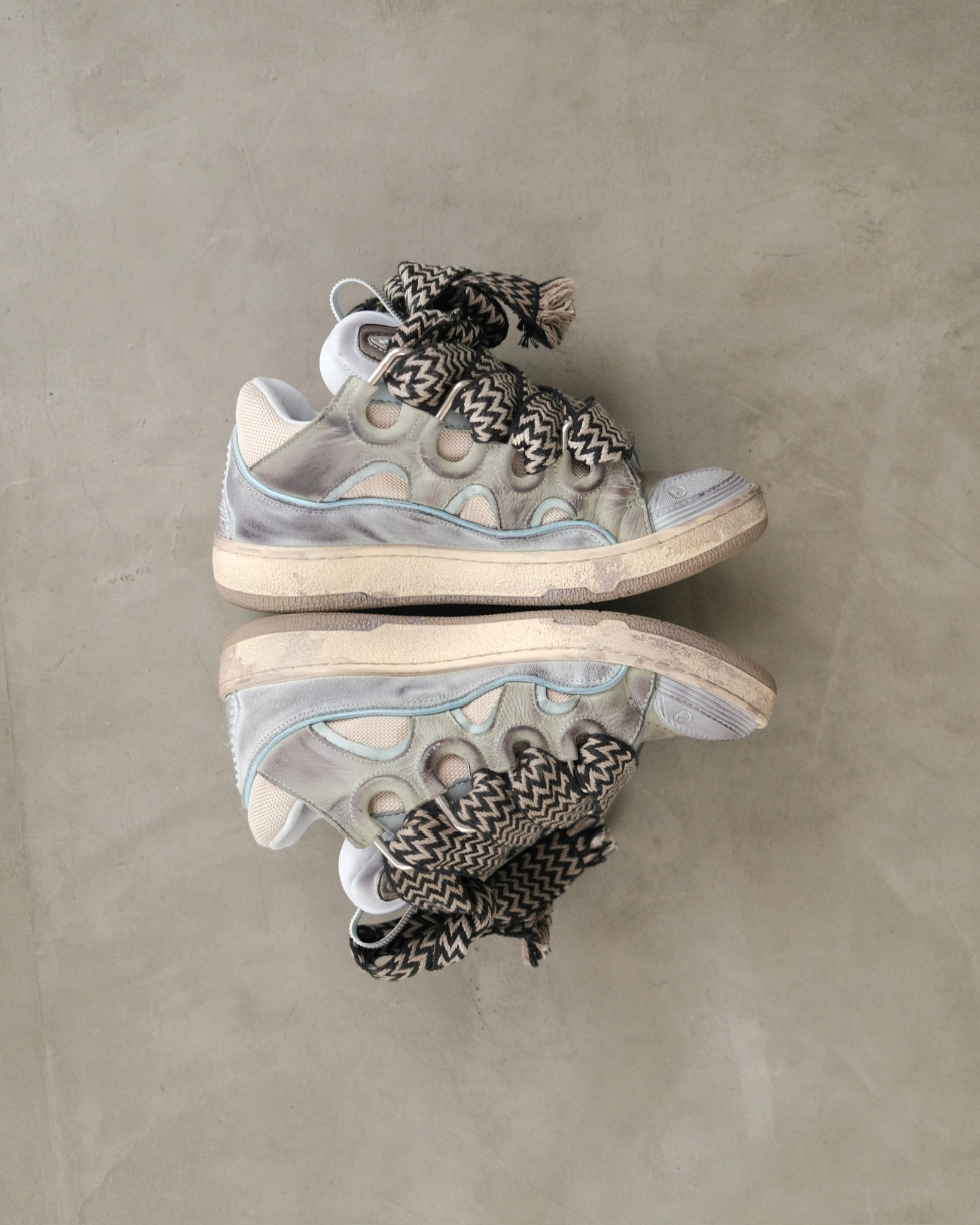 LANVIN x SSENSE Exclusive Blue Curb Sneakers – Around The Shoes