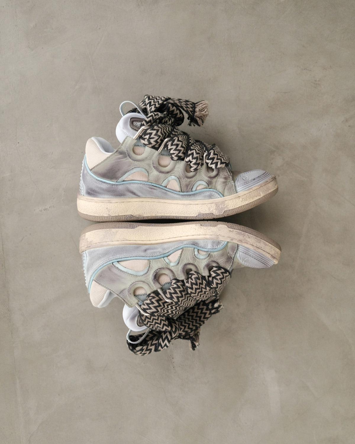 LANVIN x SSENSE Exclusive Blue Curb Sneakers