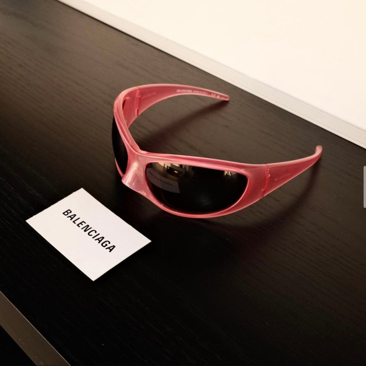 BALENCIAGA Pink Skin XXL Cat Sunglasses