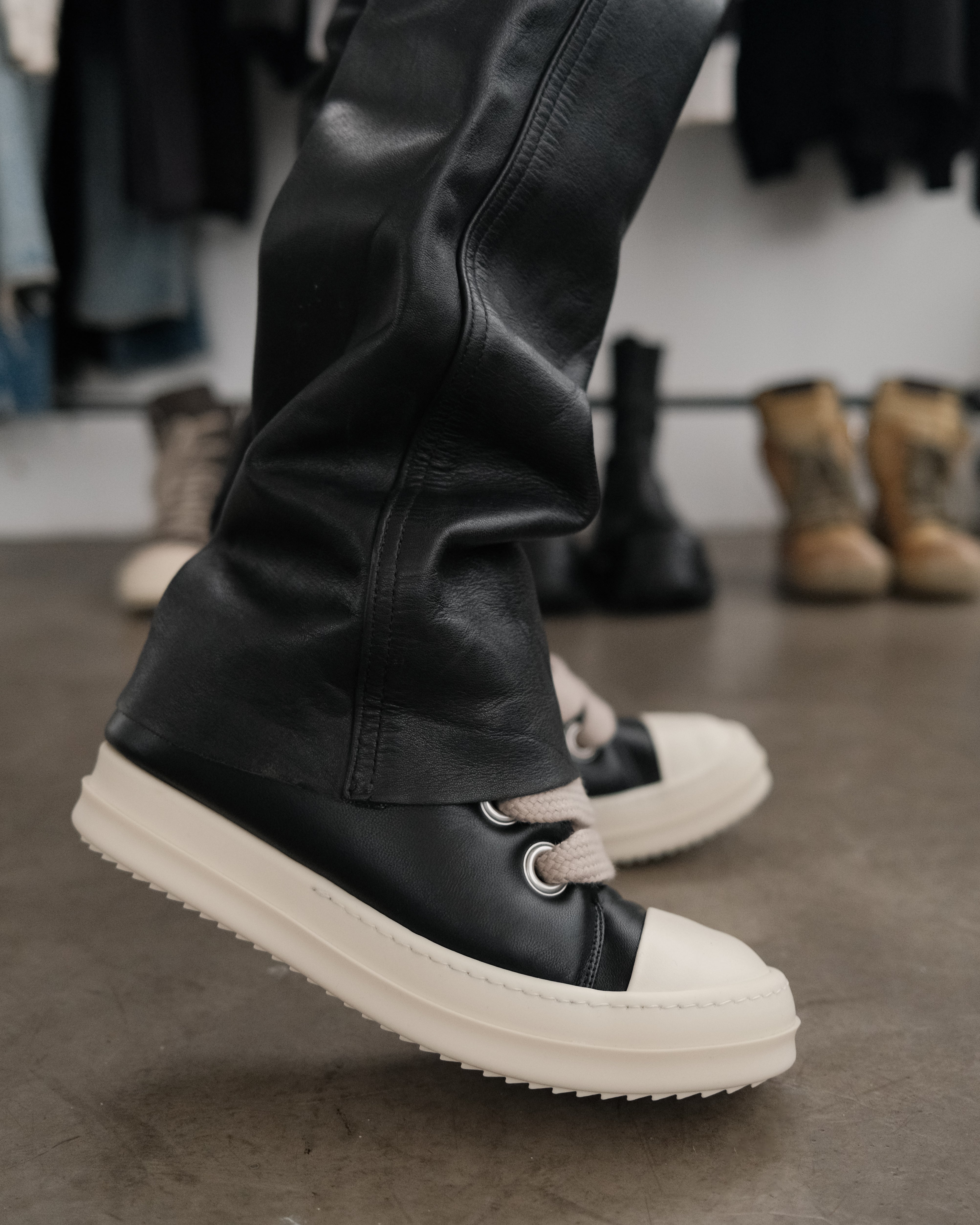 RICK OWENS Jumbo Lace Padded Sneaker – Around The Shoes