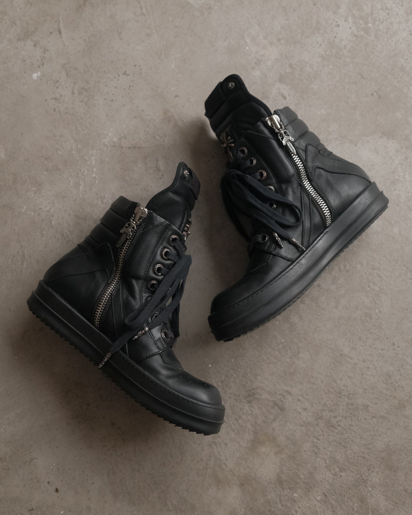 Chrome Hearts x Rick Owens Geobasket Triple Black