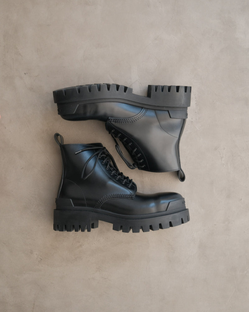 BALENCIAGA Lace-Up Ankle Boots