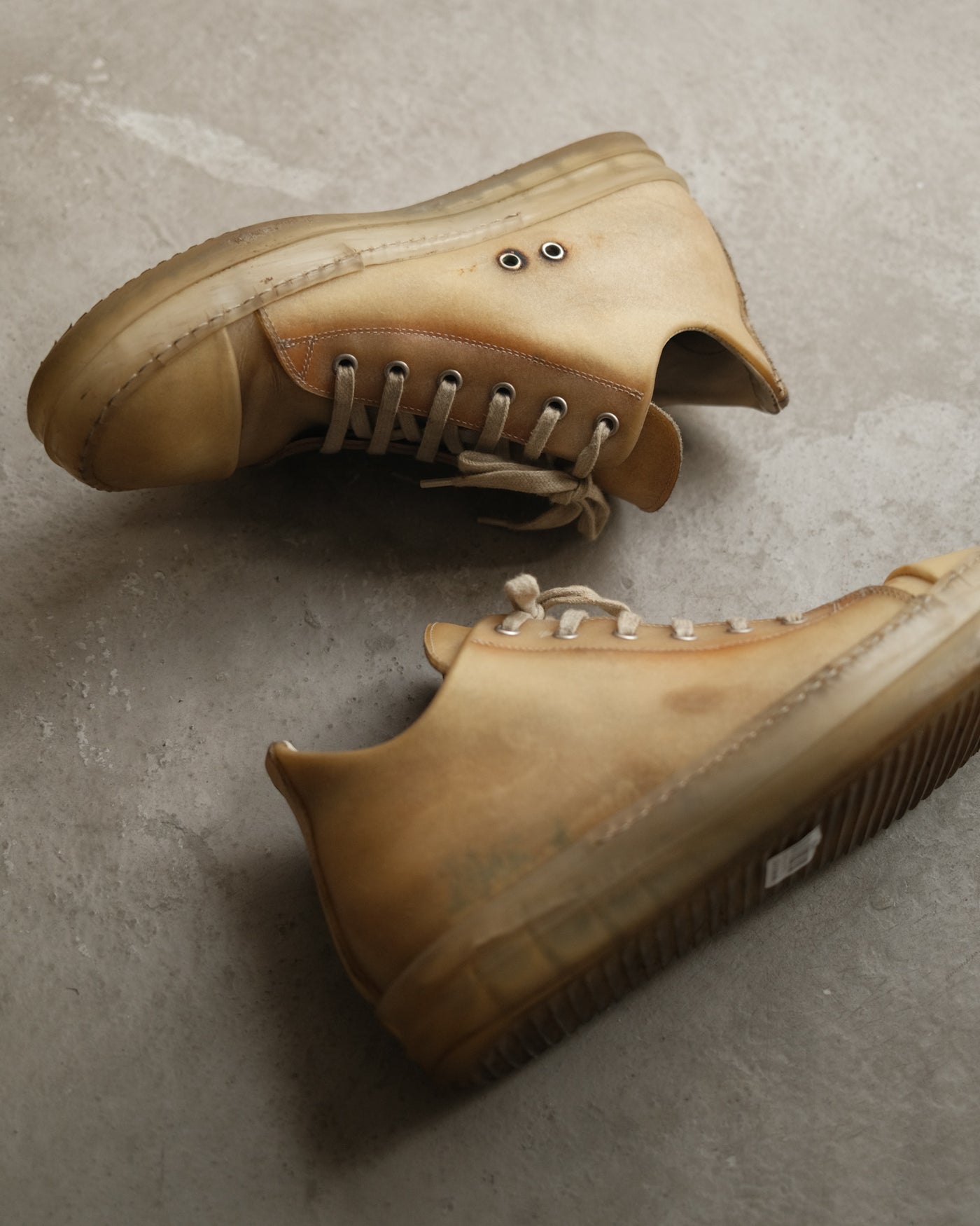 SS23 RICK OWENS 'EDFU' APPARATION LEATHER RAMONES