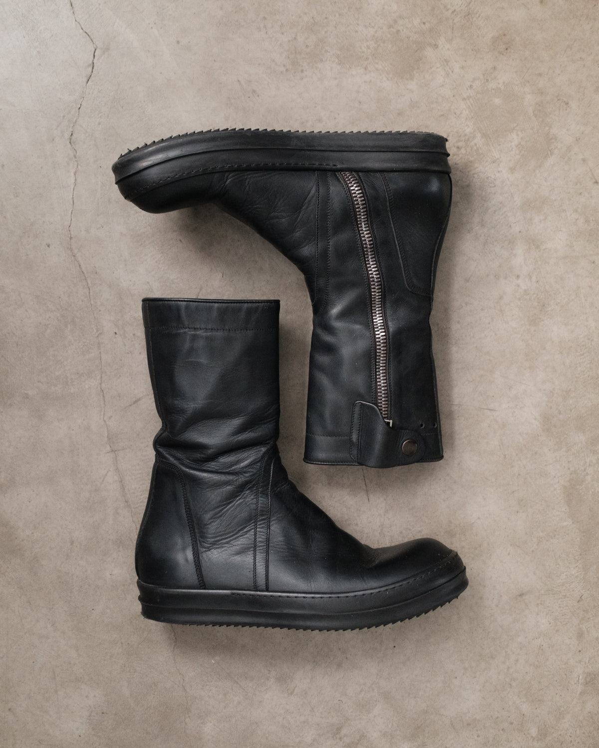 FW16 RICKOWENS Leather Creeper Boots