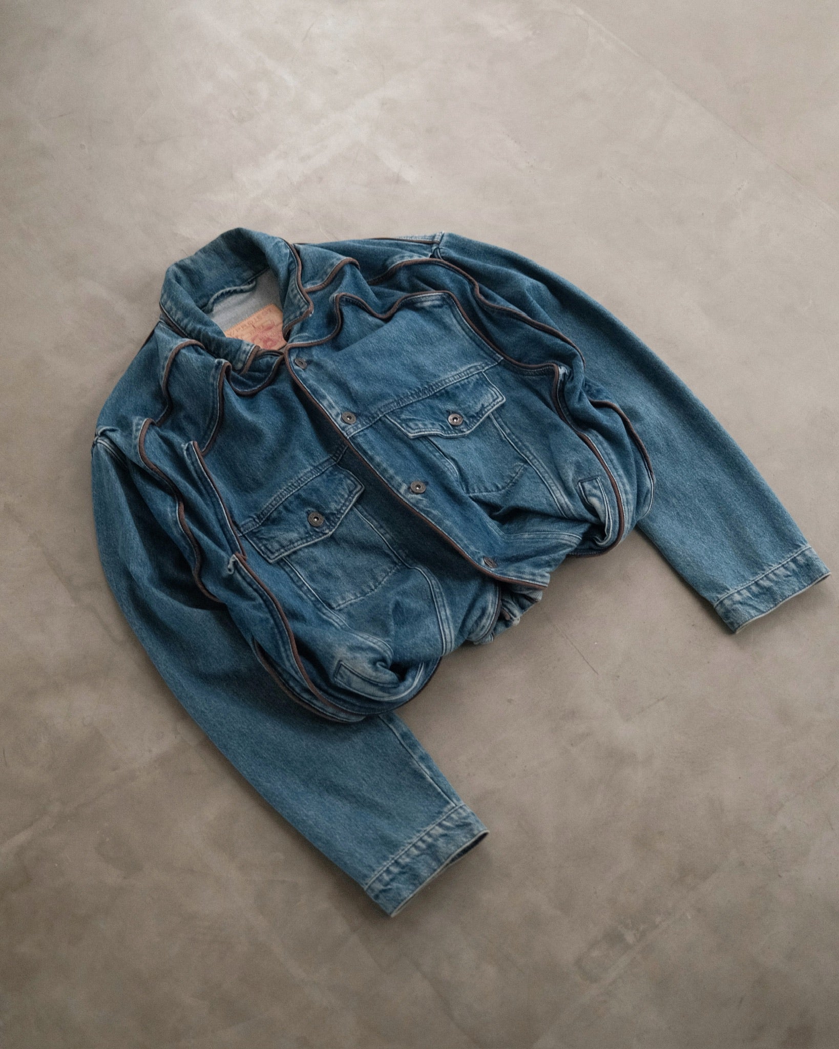 Y/PROJECT Navy Denim Pop Up Jacket