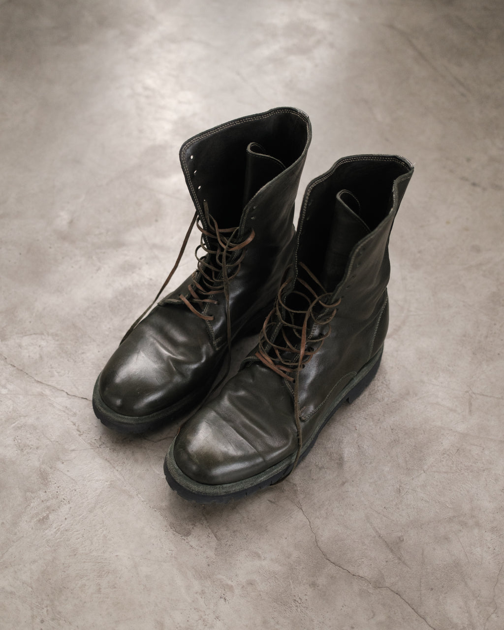 GUIDI 791V Horse Full Grain Lace Boots