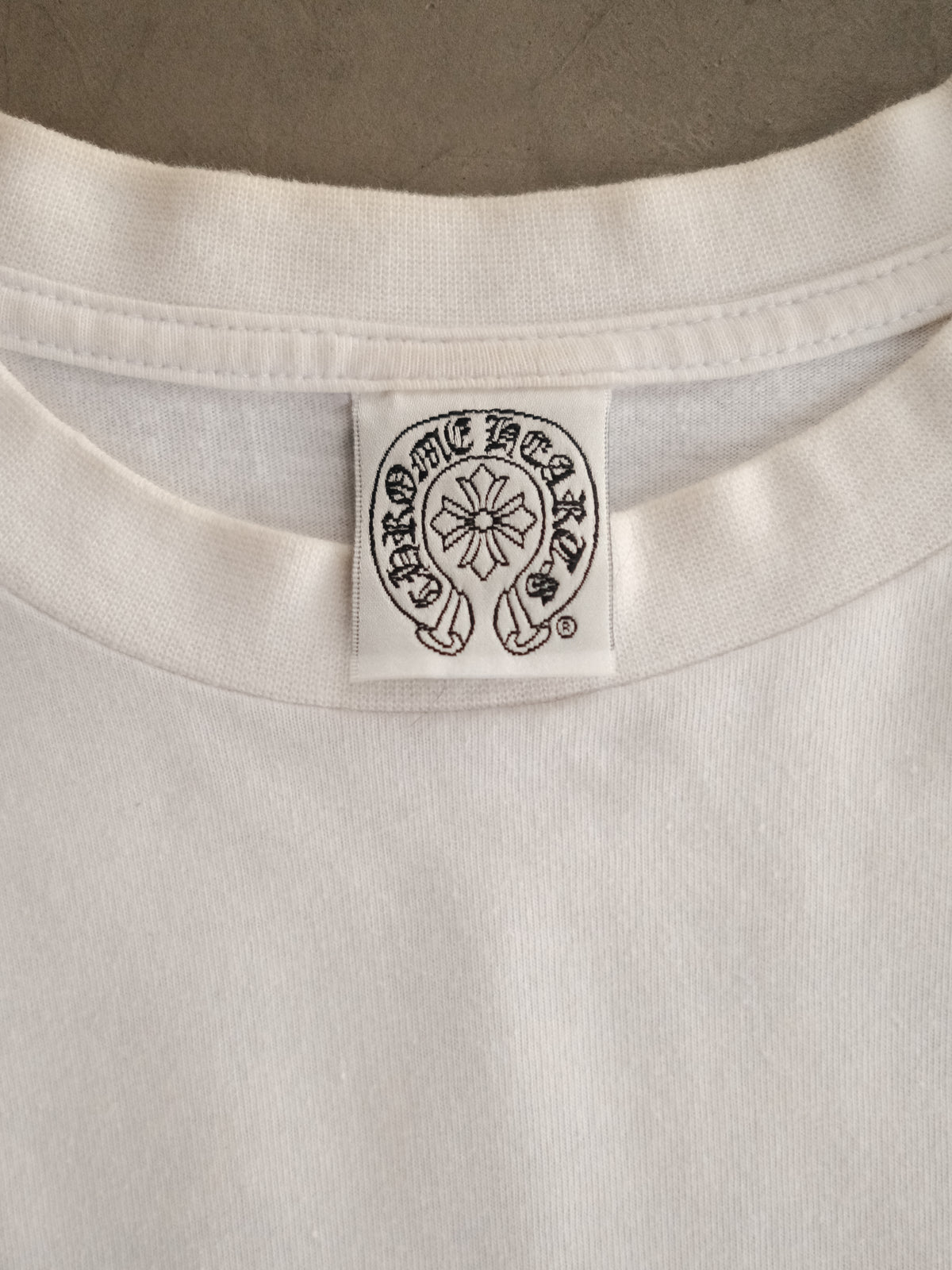Vintage CHROME HEARTS Scroll Logo Cross L/S T-Shirt