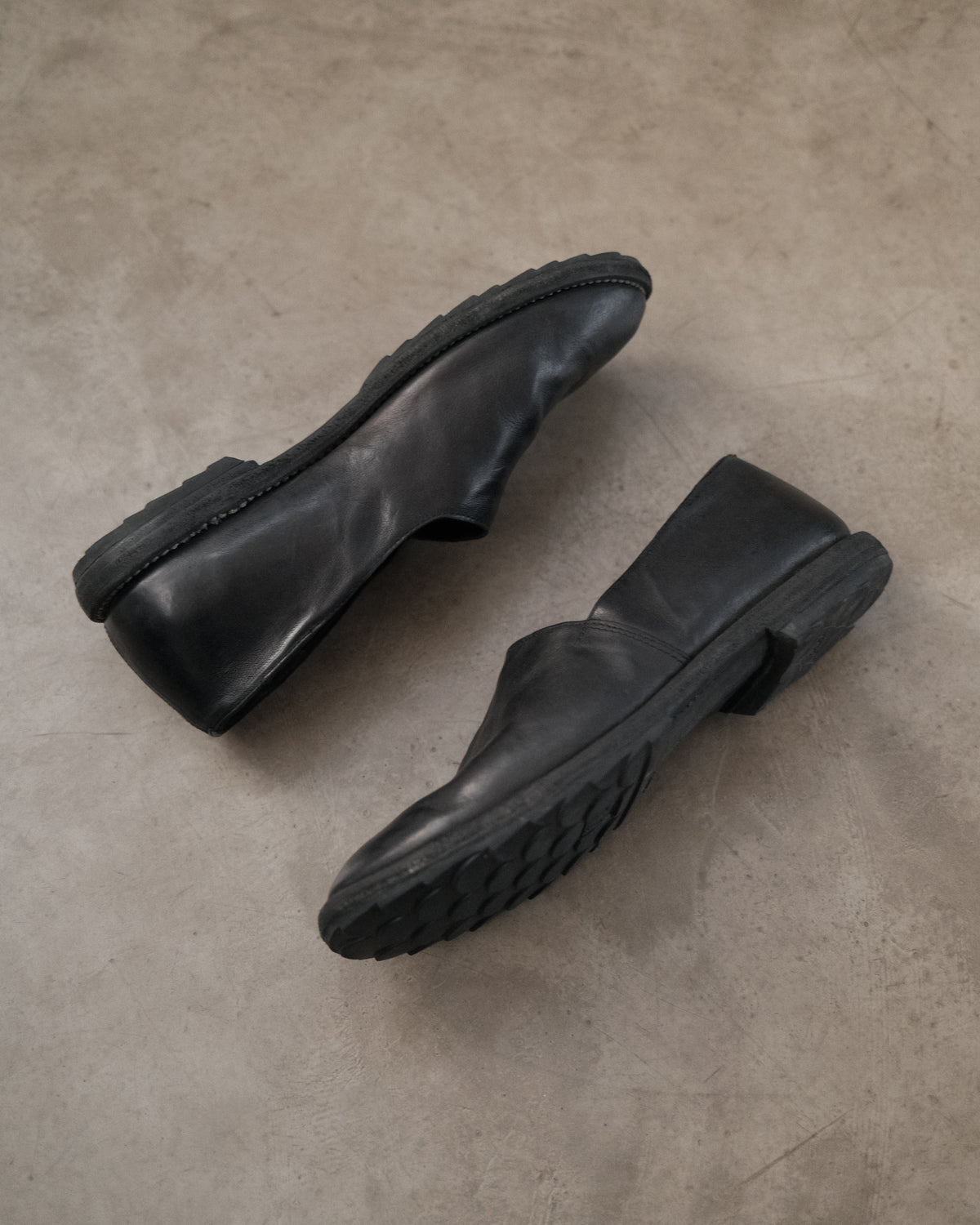 GUIDI Leather Loafer Shoes