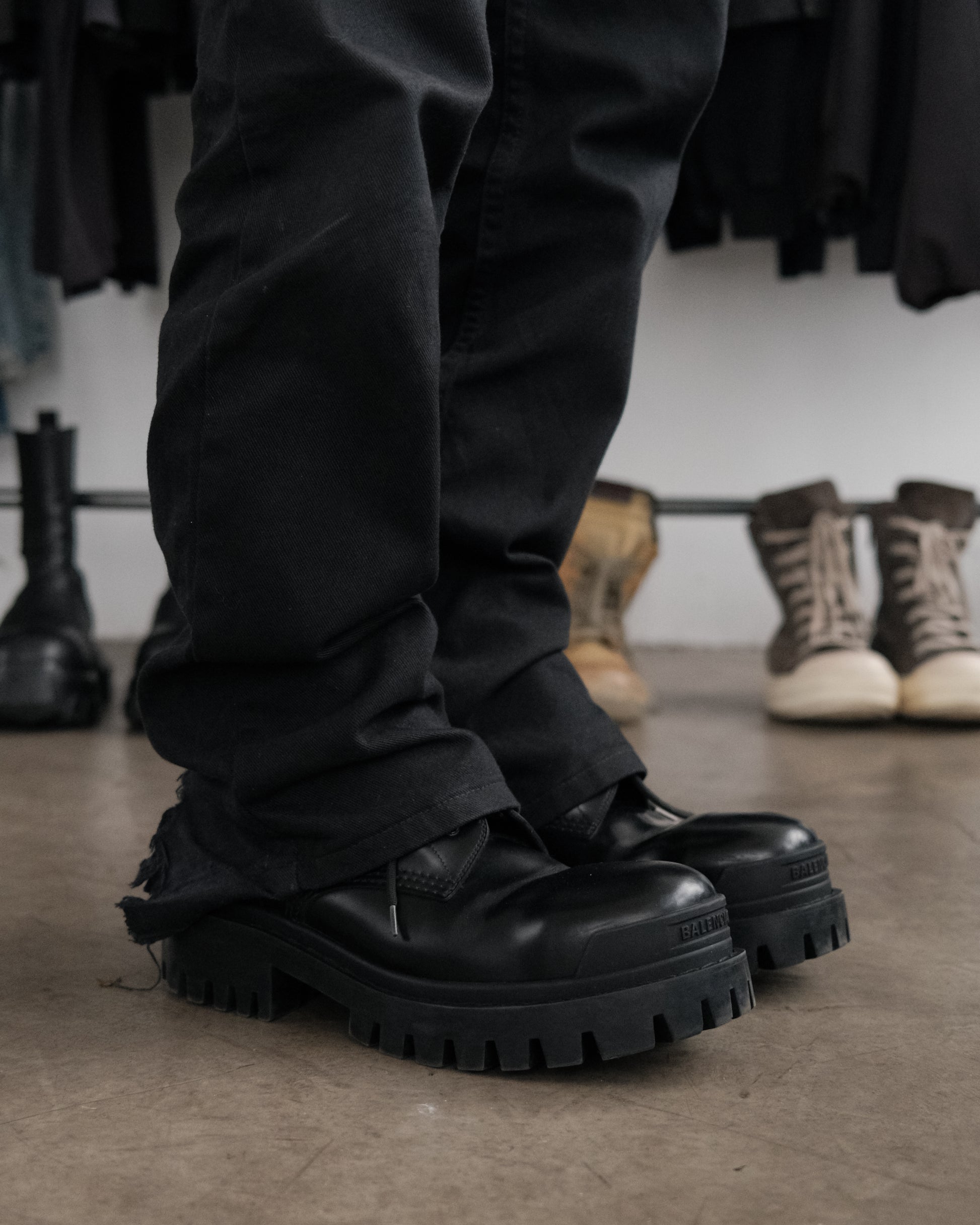 BALENCIAGA Strike Leather Boots