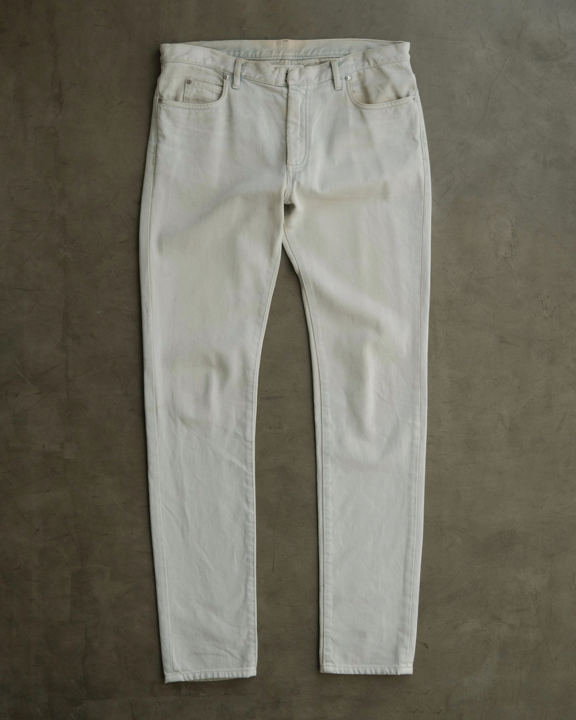 MAISON MARGIELA Resin-Treated White Denim