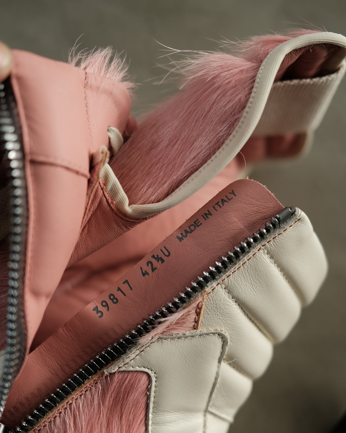 SS23 RICK OWENS Long Hair Geobasket In Dirty Pink