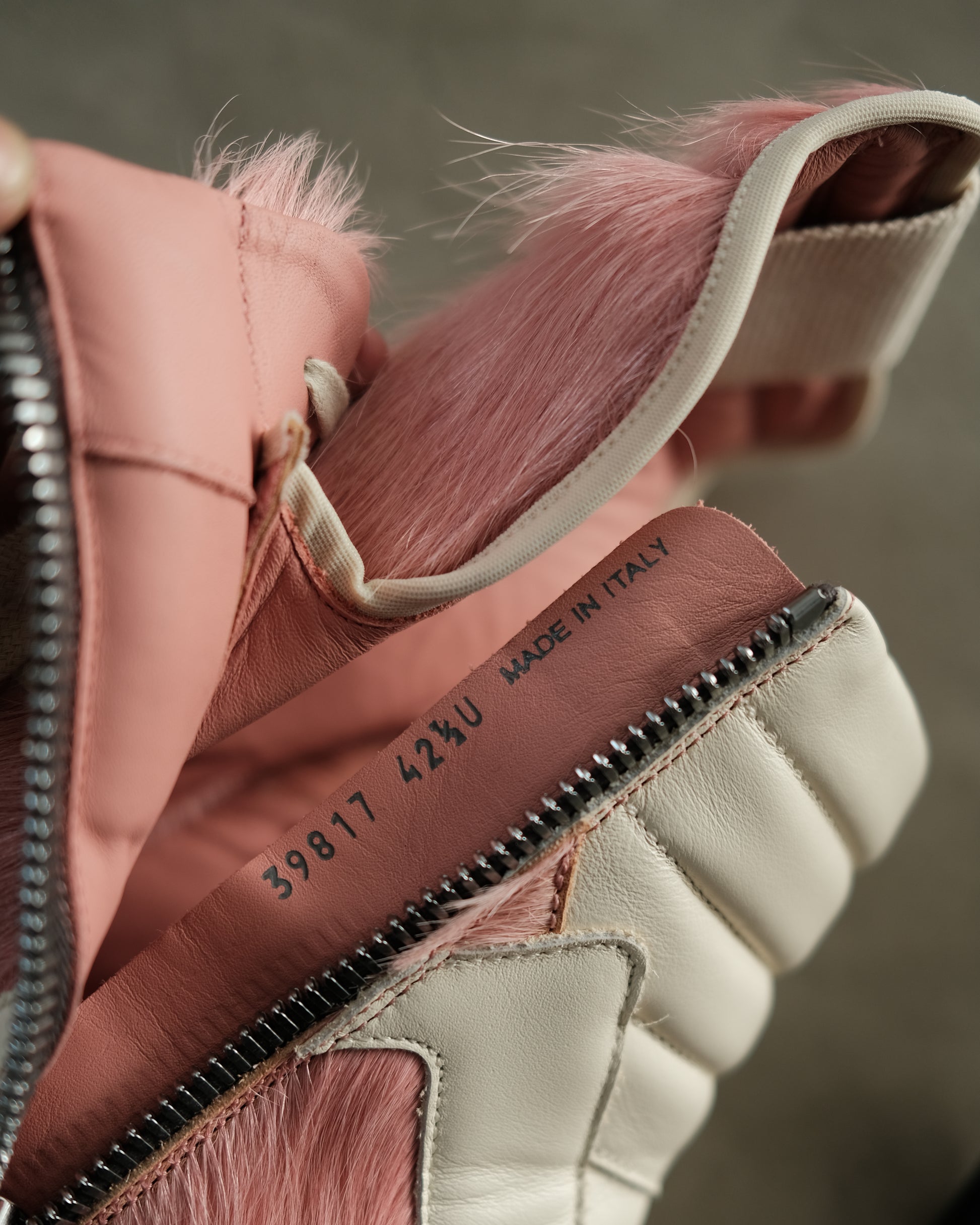 SS23 RICK OWENS Long Hair Geobasket In Dirty Pink