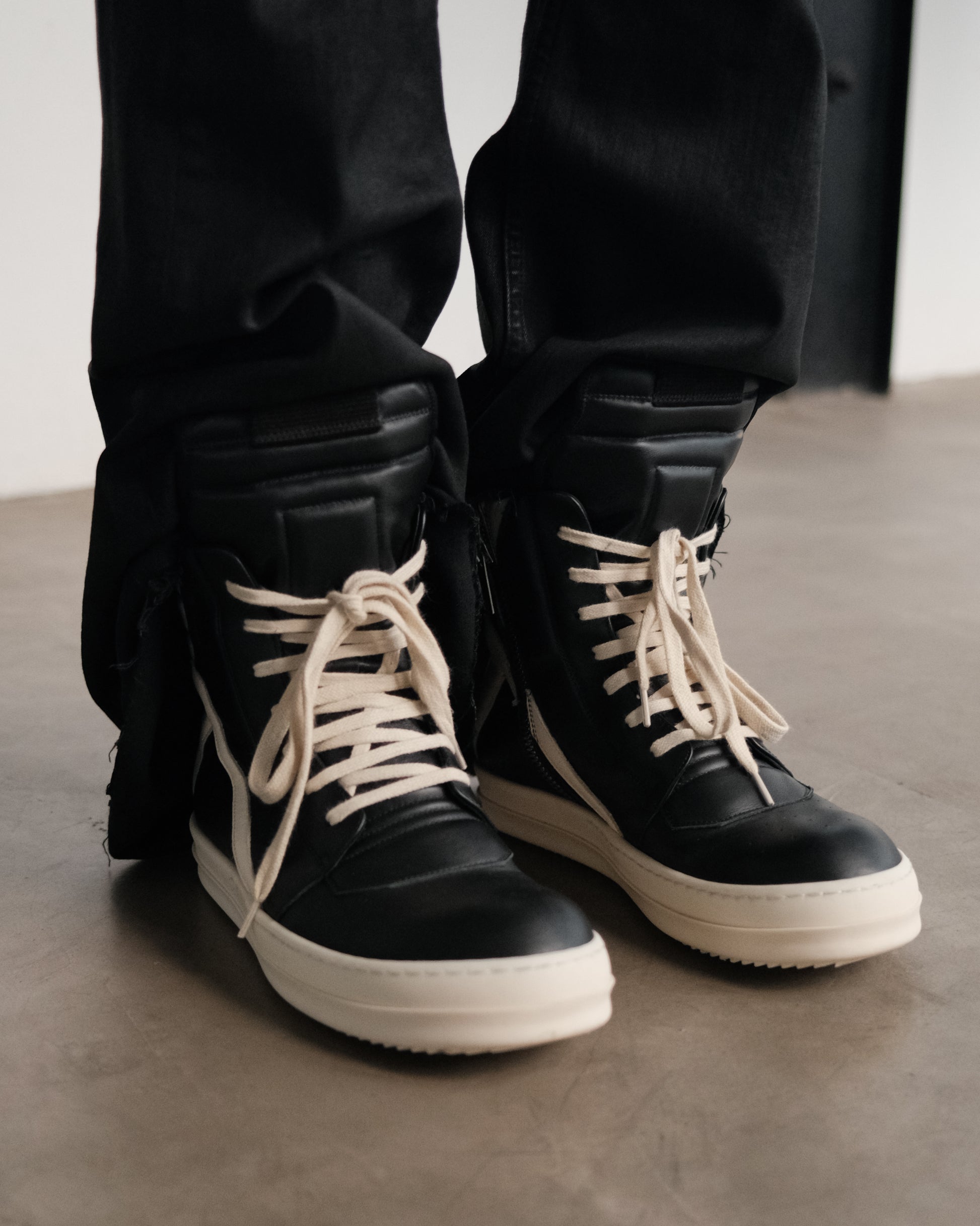 Rick Owens SS23 Geobaskets Sneakers.
