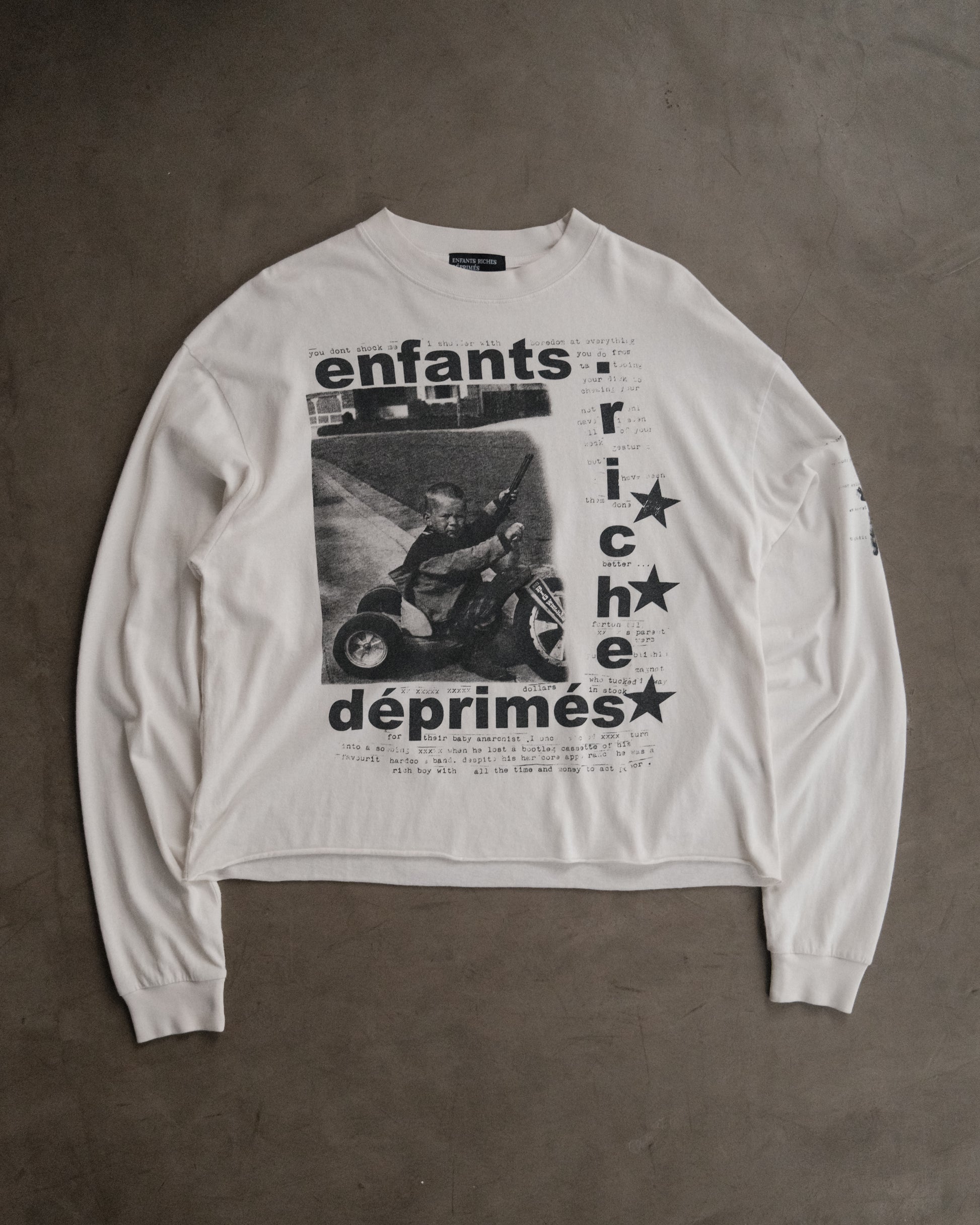 ENFANTS RICHES DÉPRIMÉS SS24 
'My Underground/Tricycle' L/S T-Shirt