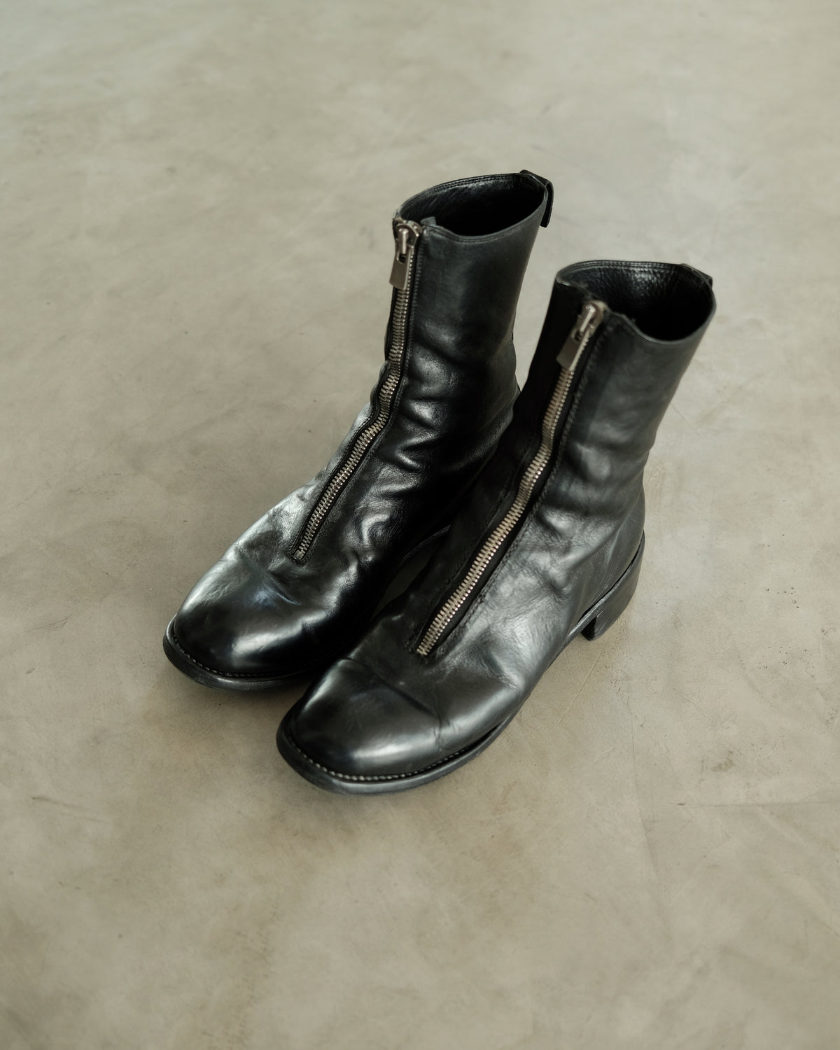 GUIDI PL2 Full Grain Horse Front Zip Boot