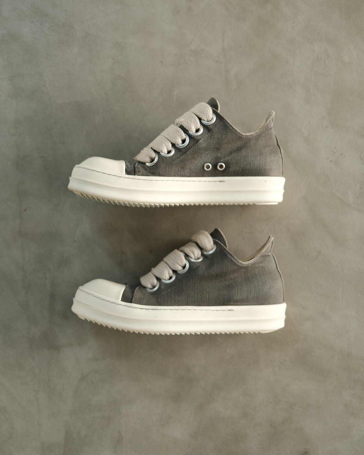 RICK OWENS Drkshdw Ramones Jumbo Lace Low “ Drak Dust”