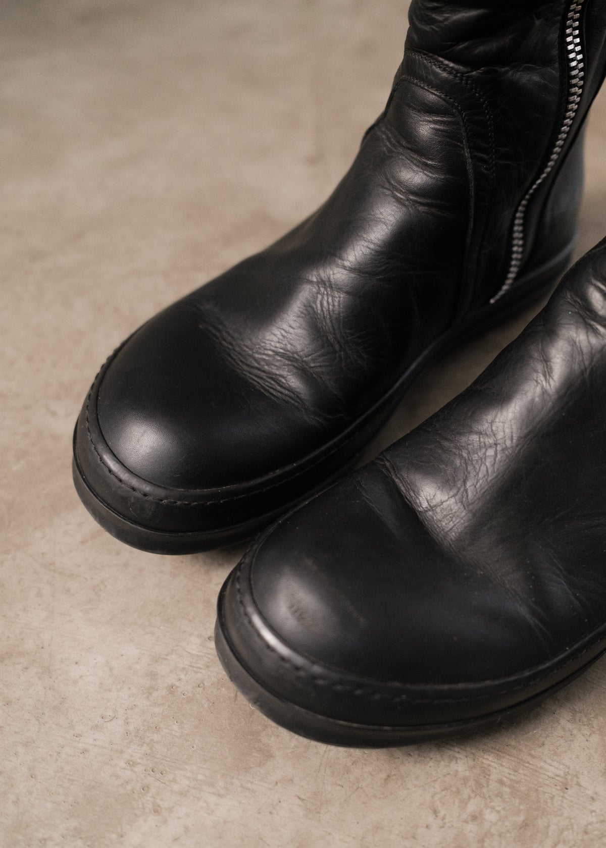 FW16 RICKOWENS Leather Creeper Boots