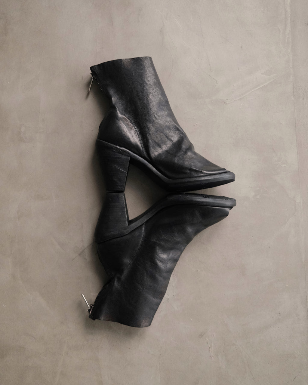 GUIDI Black Ankle Boots