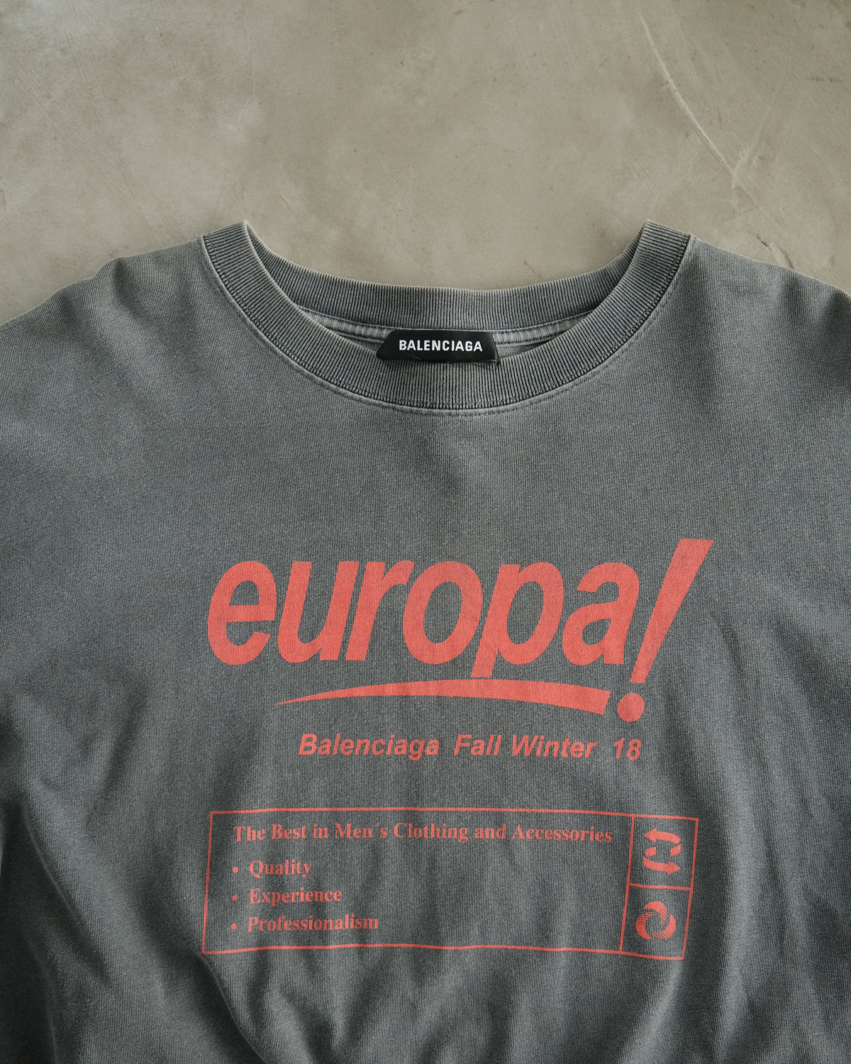 SS18 BALENCIAGA Black Europa T-Shirt