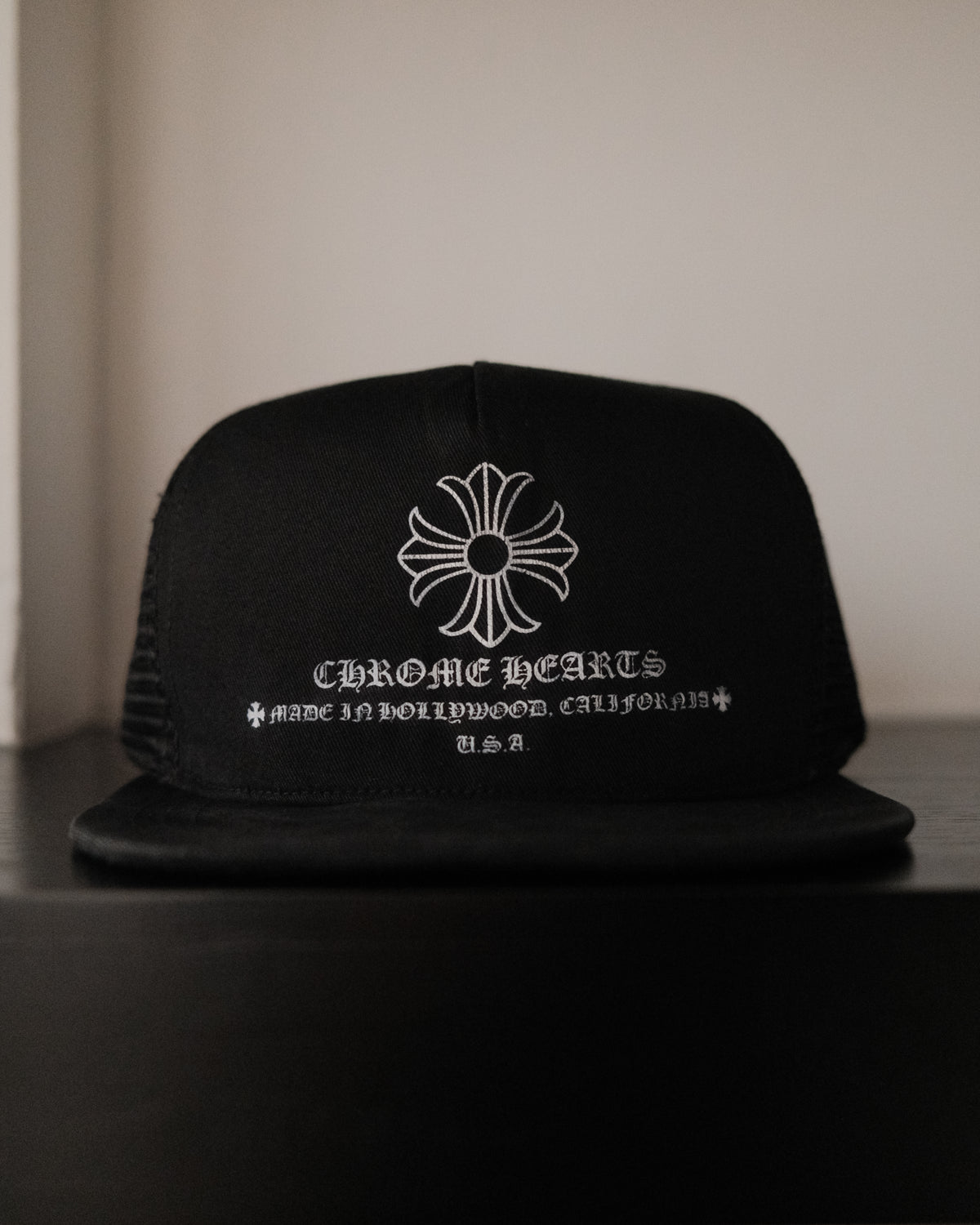 CHROME HEARTS Printed Cross Trucker Hat