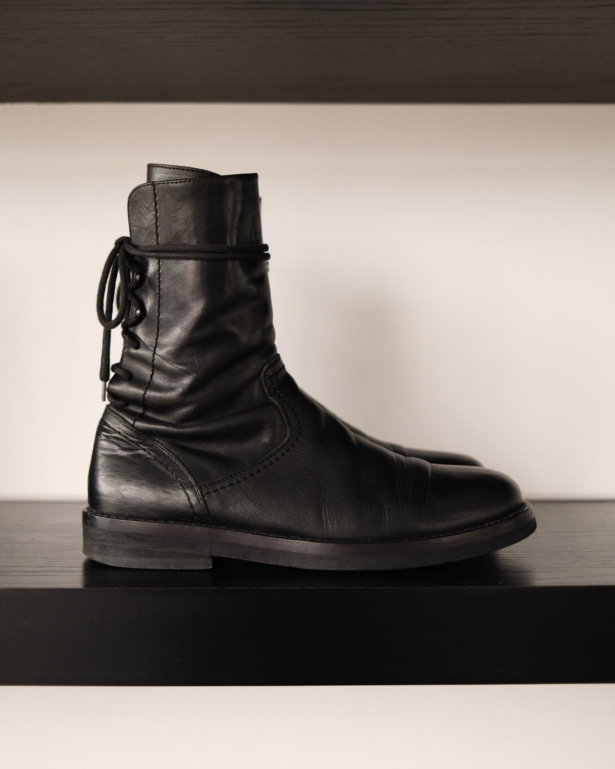 Ann Demeulemesster Back Lace Leather Boots