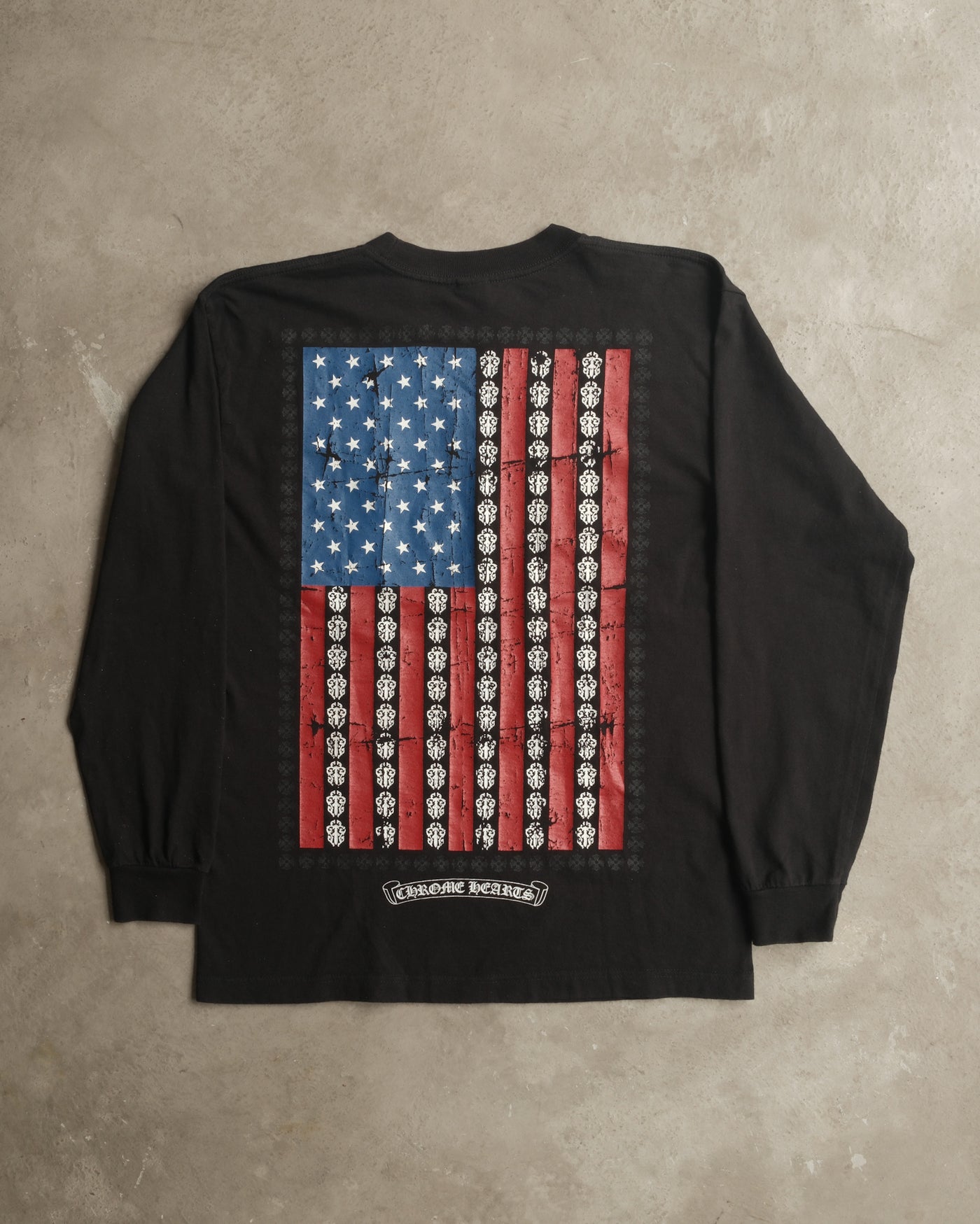 90s Chrome Hearts American Flag Longsleeve