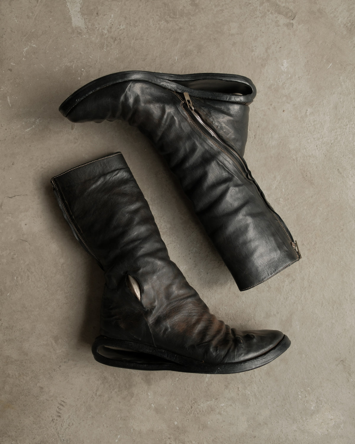 Carol Christian Poell Titanium Prosthetic U-Sole Boots