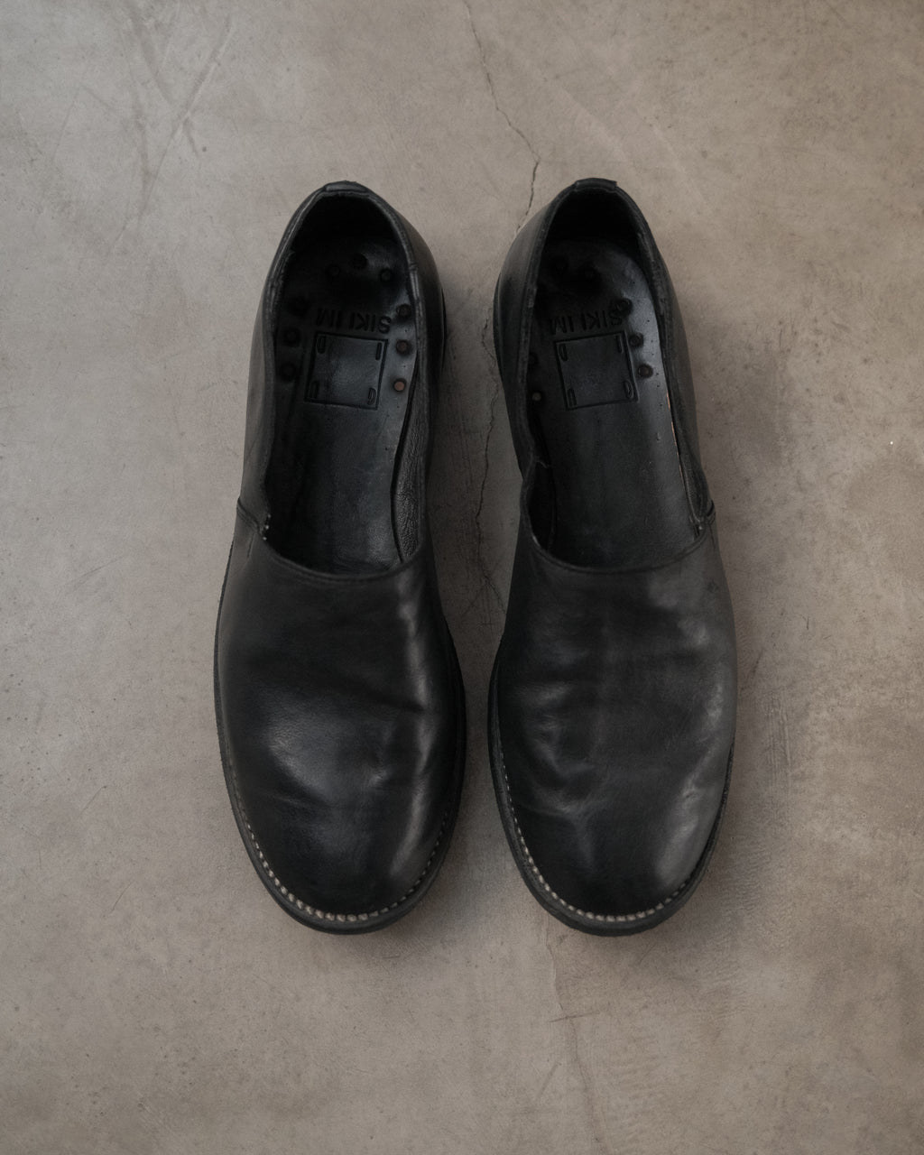 GUIDI Leather Loafer Shoes