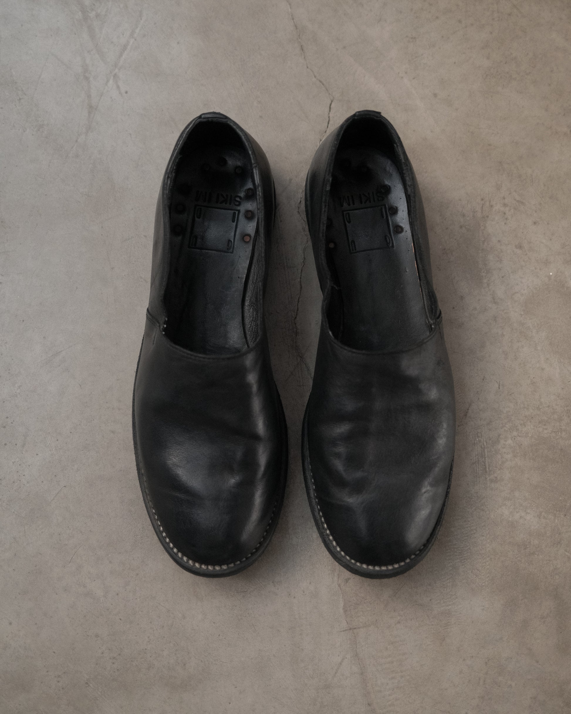 GUIDI Leather Loafer Shoes