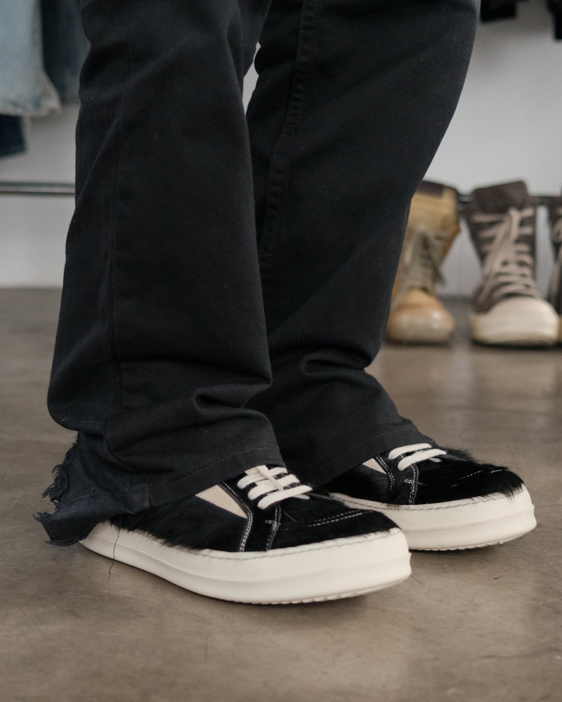 RICK OWENS Pony Hair Vintage Strobe Sneakers