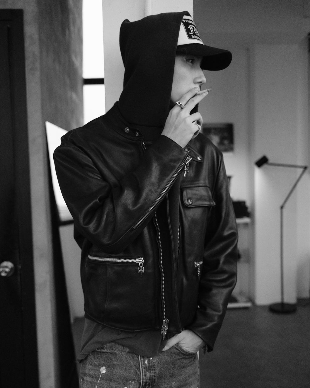 Chrome Hearts 1993 Biker Leather Jacket 1 of 1