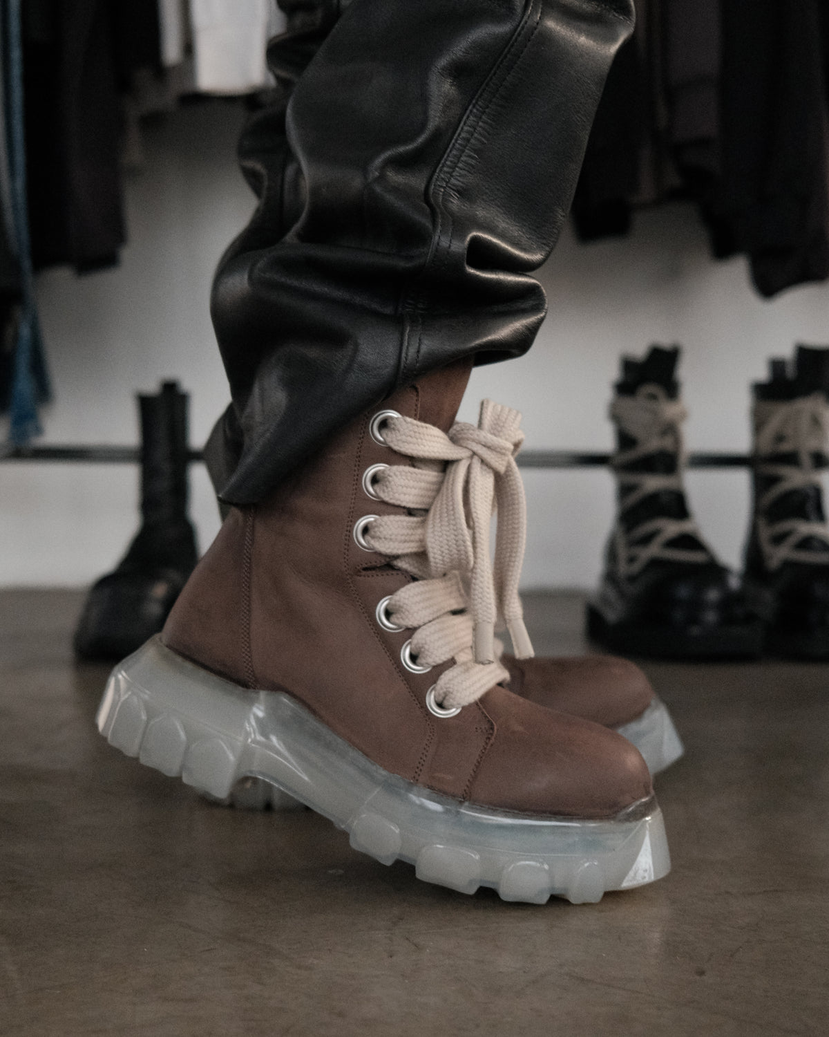 RICK OWENS SS23 Jumbo Lace Bozo Tractor