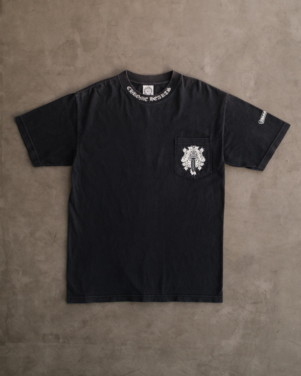 Vintage CHROME HEARTS Dagger Vine Collar Print Tee