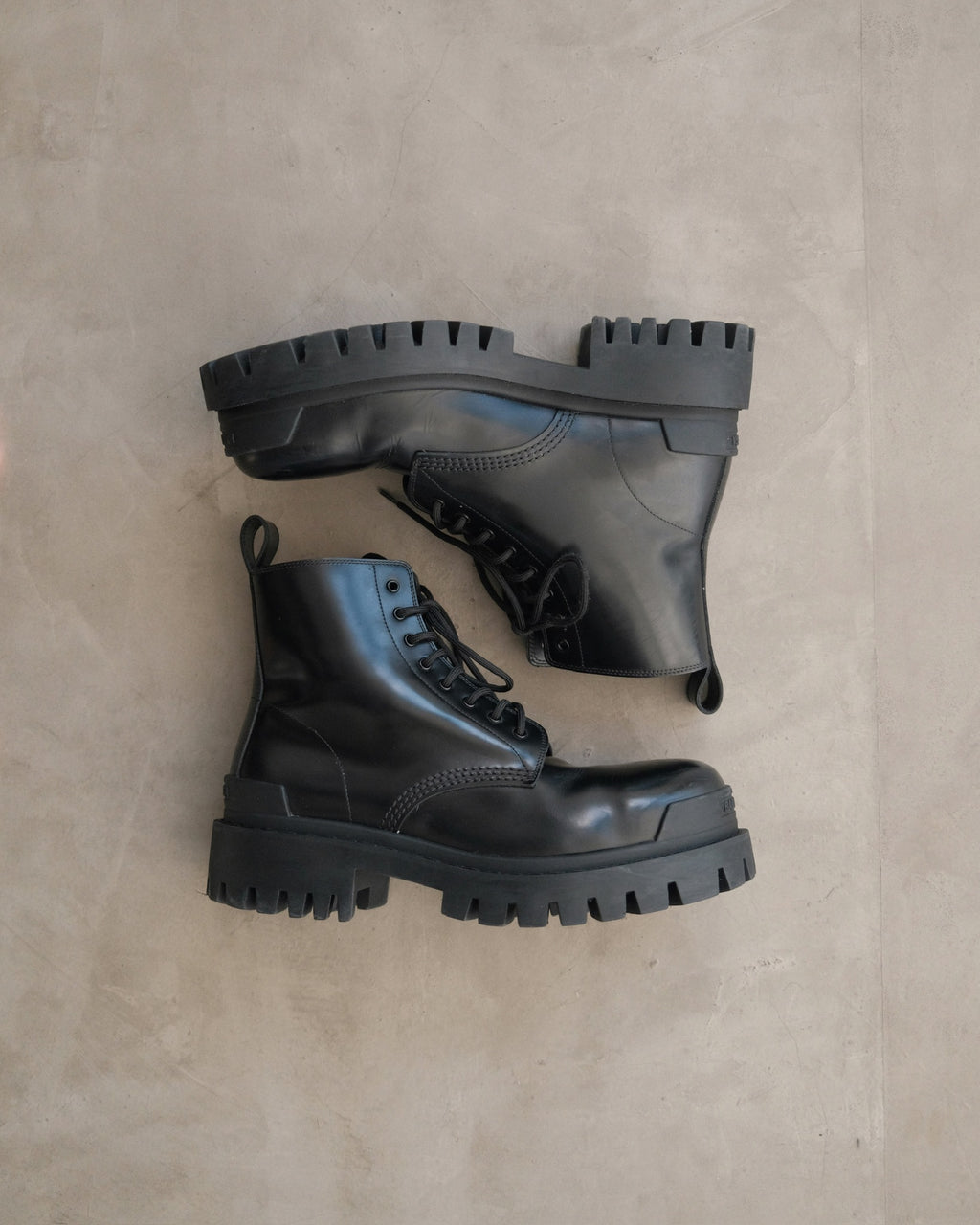 BALENCIAGA Lace-Up Ankle Boots