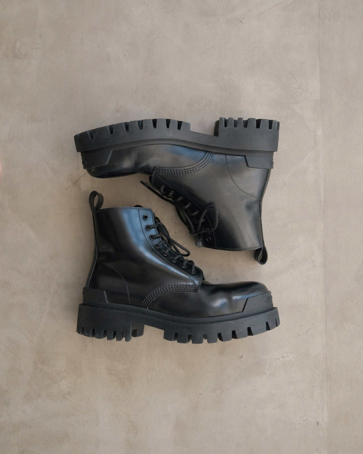 BALENCIAGA Lace-Up Ankle Boots