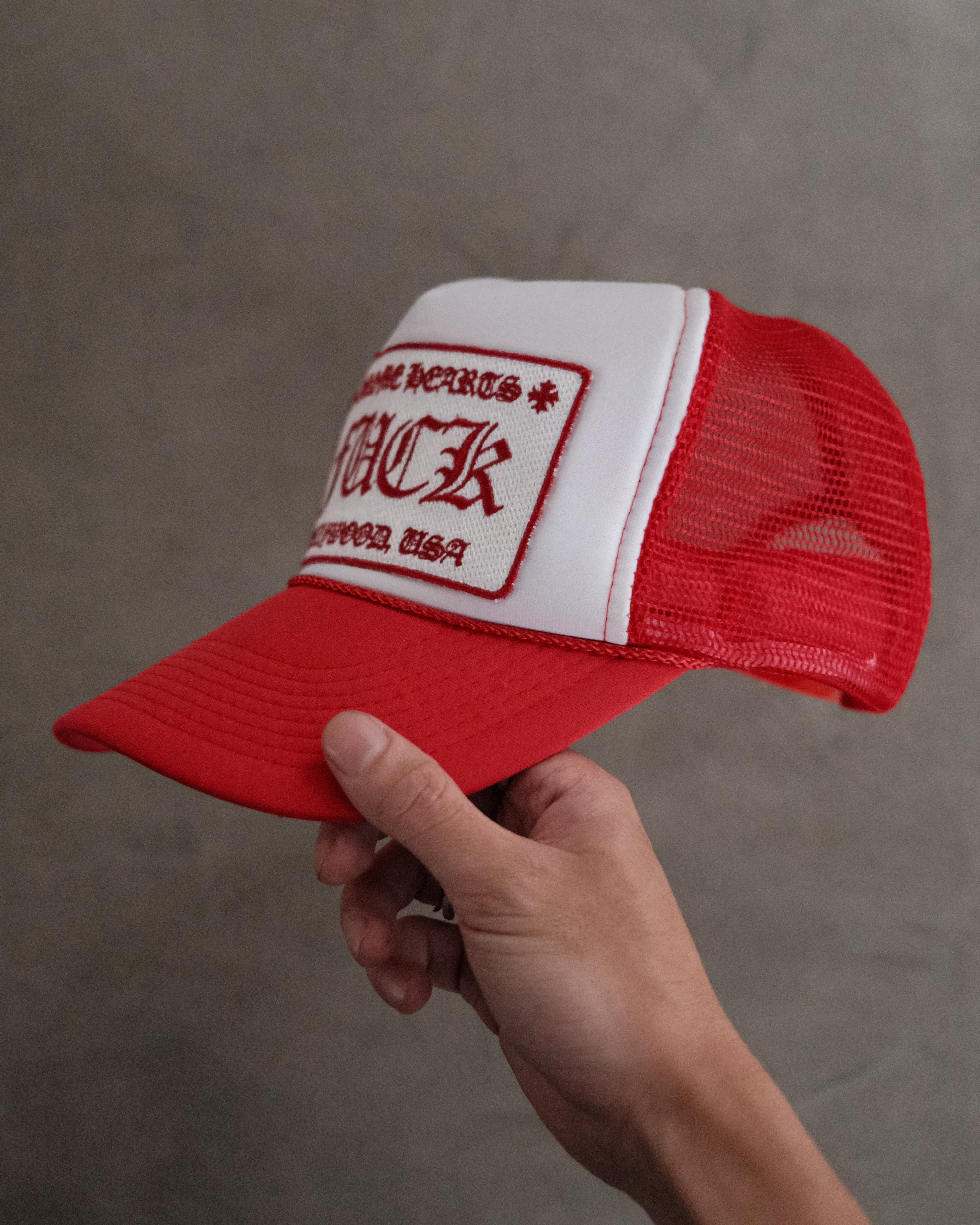 Vintage CHROME HEARTS “Fuck” Hollywood Trucker Hat – Around The Shoes