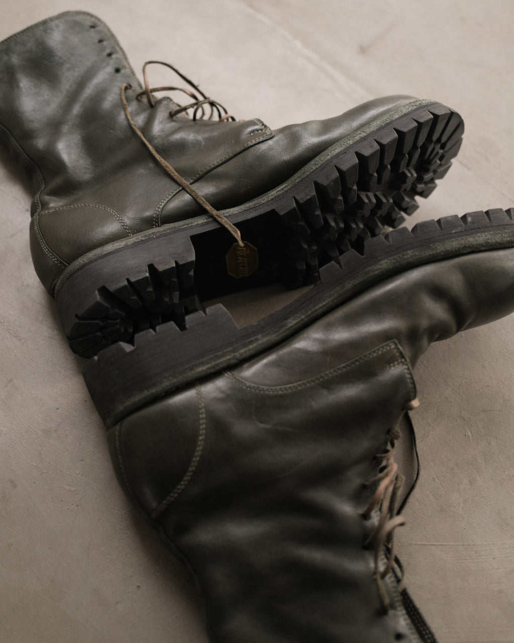 GUIDI 791V Horse Full Grain Lace Boots