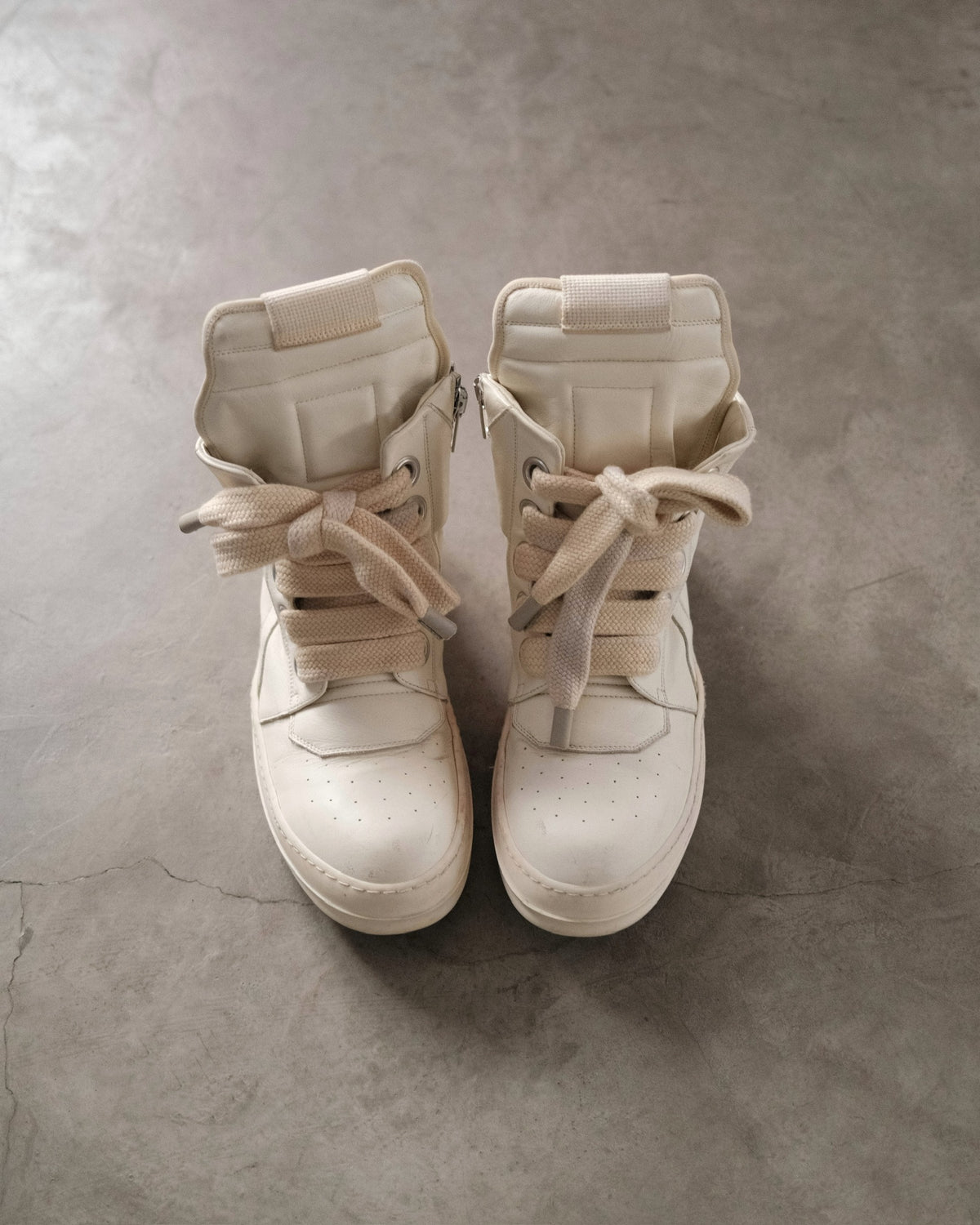 RICK OWENS SS22 Geobasket Jumbo Laces.