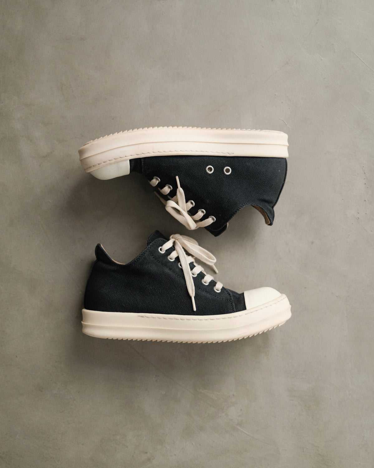 Rick Owens Drkshdw Canvas Low-top Ramones – Around The Shoes