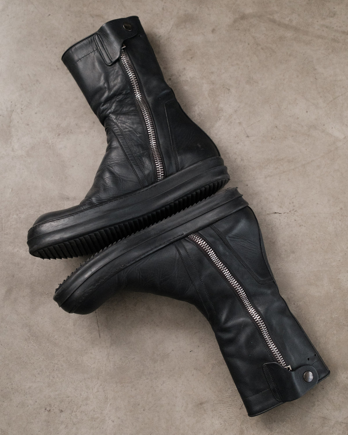 FW16 RICKOWENS Leather Creeper Boots
