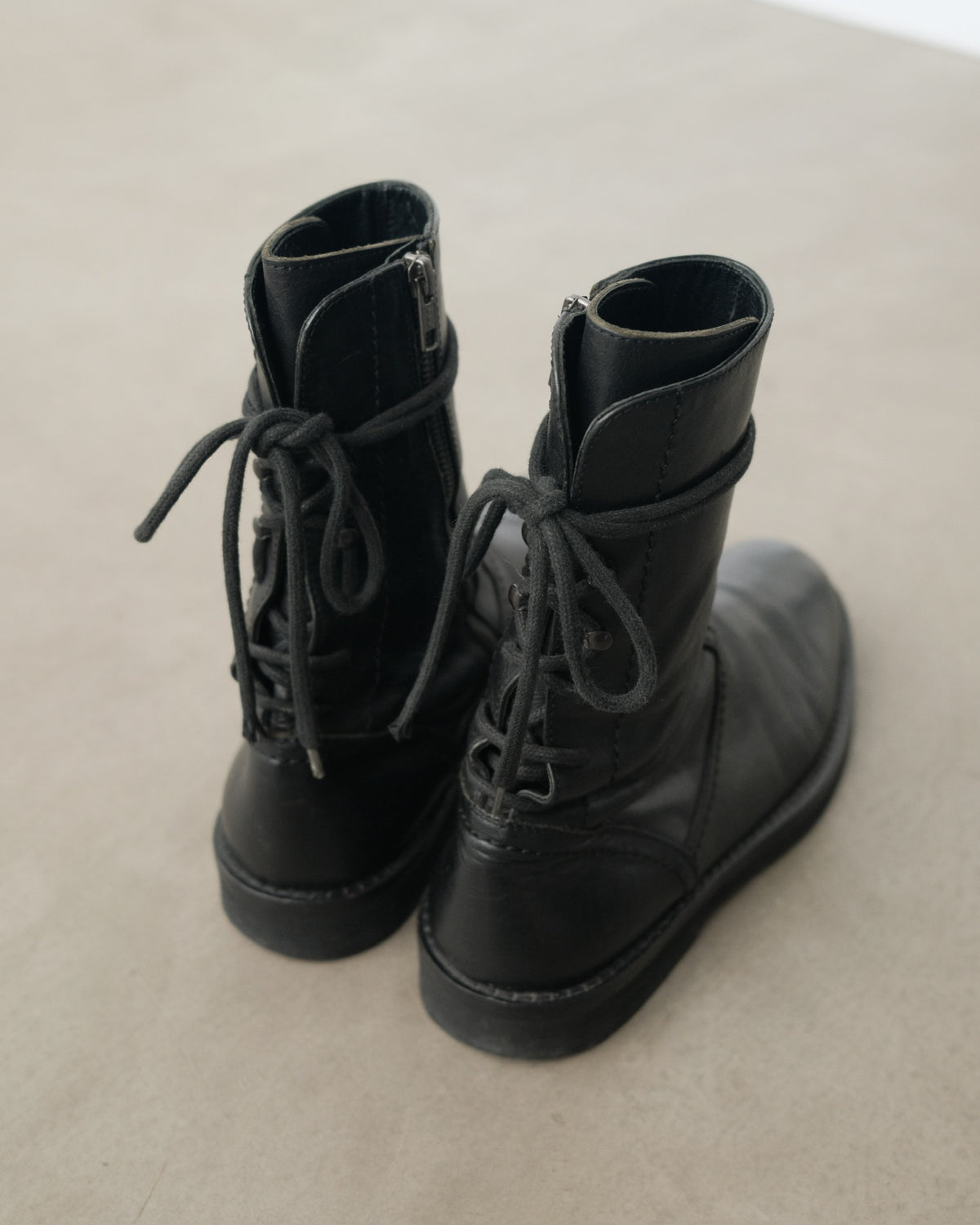 Ann Demeulemesster Back Lace Leather Boots