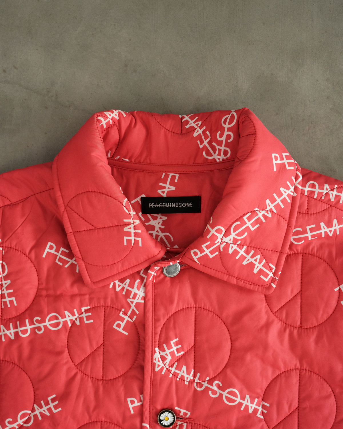 PEACEMINUSONE Red Quilted Jacket