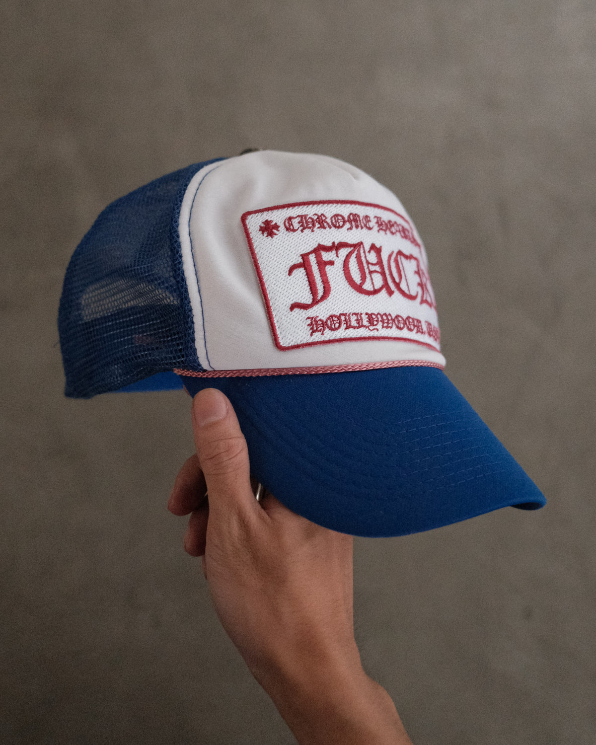 Vintage CHROME HEARTS “Fuck” Hollywood Trucker Hat