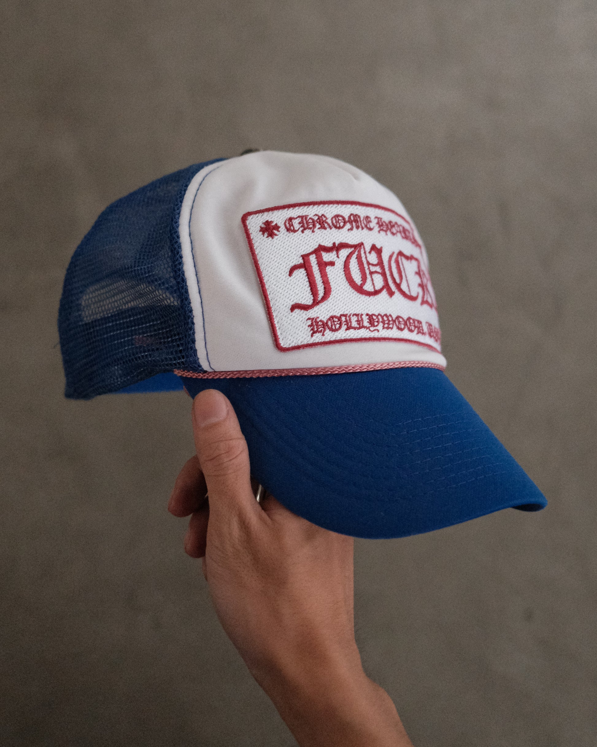 Vintage CHROME HEARTS “Fuck” Hollywood Trucker Hat